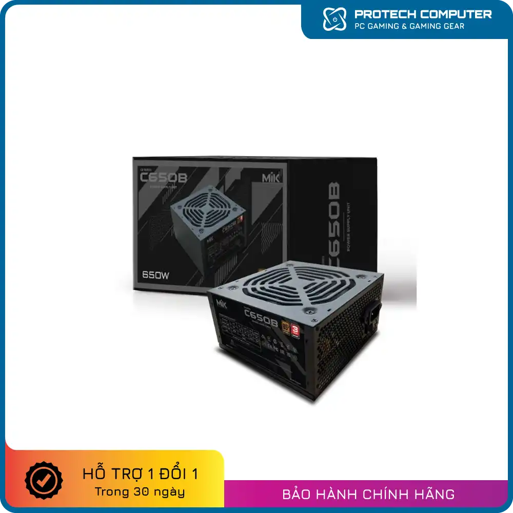Nguồn máy tính MIK C650B - 650W - 80 Plus Bronze